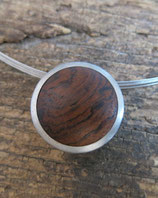 Silver Pendant, Bocote Wood