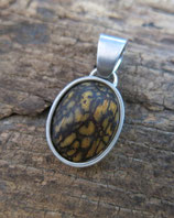 Silver Pendant with Beetlenut