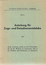 Anleitung für Zugs- und Detachementsköche Ausgabe 1957