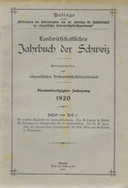 Landwirtschaftliches Jahrbuch der Schweiz 1920 (1)