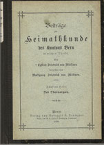 Beiträge zur Heimathkunde des Kantons Bern Der Oberaargau 1890