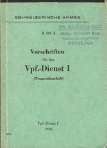 Reglement Schweizerische Armee B 241 d 1946