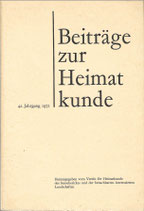 Beiträge zur Heimatkunde des Sensebezirkes 1972
