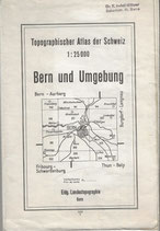 Karte Bern und Umgebung 1944