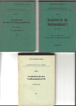 Vorschriften für den Verpflegungsdienst I, II, III