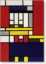 "Composition with Yellow, Blue, Black, Red and Grey"