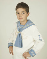 Marinero niño crema y celeste
