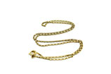 14 Karaat geelgouden collier met gedraaide schakels, 43,5 cm, 5,1 gram.