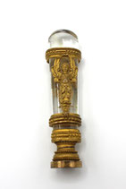 Antieke kristallen met bronzen lakstempel met engelen, Frankrijk ca.1820.