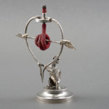 Zilveren 'Wax Jack', gedragen door een aapje, Italië 1815-1870.