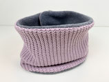 Klettschal 'Strick+Fleece' rosa-grau