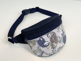 Bauchtasche 'Faultiere' beige-dunkelblau