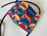 Behelfs-Mundschutz 'Autos' bunt (Gummiband)