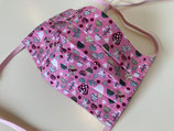 Behelfs-Mundschutz 'Pilze' rosa (Gummiband)