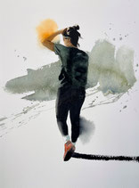 Online Video Kurs Aquarell "Die Wanderin"