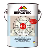 Bergotec Venti Holzlack-System 4 in 1 - innen und außen - weiß