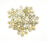 Schneeflocken-Ornamente, Holz, gross, 10 Stück