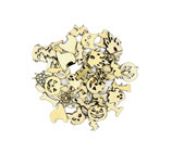 Streudeko Halloween-Ornamente, Holz, klein 50 Stück