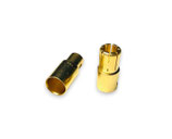 Stecker Gold 6mm, inkl. Schrumpfschlauch, 5 Stück