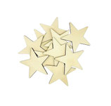 Holz-Ornamente, Sterne, gross, 10 Stück