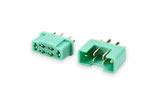 Stecker / Buchse MPX 6-Polig, 1 Paar, grün