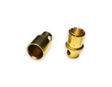 Stecker Gold 8mm, inkl. Schrumpfschlauch, 10 Stück
