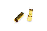 Stecker Gold 5mm, inkl. Schrumpfschlauch, 5 Stück