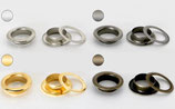 Ösen mit Scheibe 8mm Farbe Auswahl Messing