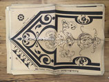 Historische Pausvorlage Nr. 700+709+713 für Herstellung von Schablonen Wandschablonen - Antik Vintage alt - Deutsches Maler Journal um 1890/1900 - Format: 60x83cm
