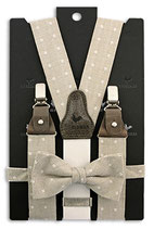 Hosenträger Combi Pack "Sir Redman" Design Bridal Blossom