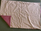 Hundedecke 132 x 87 cm (rosa und pinke Streifen - Rückseite pinker Cord)