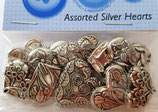 Knopf div. Hersteller Silver Hearts