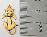 Charm Katze gold