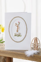 FINGERHUT Passepartoutkarte -Springender Hase- (ohne Holzdeko)