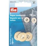 Prym Magnet-Annähknöpfe, 19mm, silberfarbig