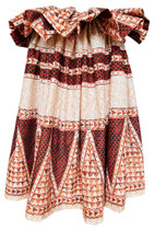 【216-0186】Frill Waist Kahiko Skirt (Rust)