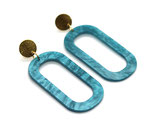 Long oval turquoise