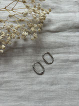 Creool ovaal bubble zilver