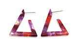 Purple red mix triangle hoop