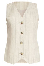 Smashed Lemon gilet 25128 sand linnen