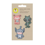 Lässig Textil Sticker-Set, 3-teilig, Monster