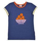 baba Kurzarmshirt blau mit Früchte-Druck Gr. 128