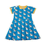 maxomorra Kurzarmkleid mit weitem Rock - Einhorn