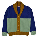 baba Strickjacke lindgrün/blau Gr.  110/116