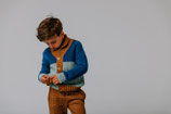 baba Strickjacke lindgrün/blau