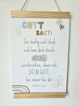 Poster "Sei mutig" und "Josua 1,9" DIN A4