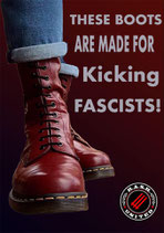 These Boots Are Made For Kicking Fascists - Aufkleber [15 Stück]