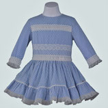 Miranda 女の子用ブルーフリルドレス/Girls Blue Dress