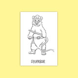DIN A4 Druck "Feuerbär"