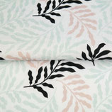 Blätter mint/rosa/schwarz